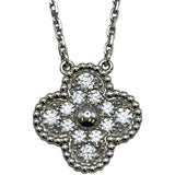 ヴァンクリーフ＆アーペル Van Cleef & Arpels ヴィンテージアルハンブラネックレス ホワイトゴールド Au750 ダイヤモンド ジュエリー