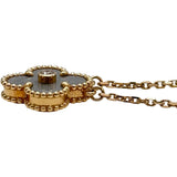 ヴァンクリーフ＆アーペル Van Cleef & Arpels ヴィンテージアルハンブラネックレス ピンクゴールド Au750 ダイヤモンド シルバーオブシディア ジュエリー