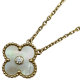 ヴァンクリーフ＆アーペル Van Cleef & Arpels ヴィンテージアルハンブラネックレス ゴールド Au750 ゴールデンマザーオブパール ダイヤモンド ジュエリー
