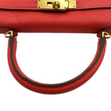 エルメス HERMES ケリー28 内縫い □R刻印 ルージュピヴォワンヌ ゴールド金具 トゴ レディース ショルダーバッグ