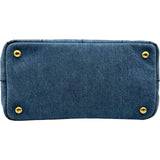 プラダ PRADA カナパ ミニ 1BG439 ネイビー デニム レディース ハンドバッグ