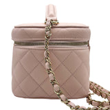 シャネル CHANEL マトラッセ スモールバニティ AS3171 ライトピンク キャビアスキン レディース ショルダーバッグ