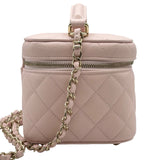 シャネル CHANEL マトラッセ スモールバニティ AS3171 ライトピンク キャビアスキン レディース ショルダーバッグ