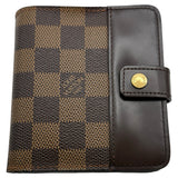 ルイ・ヴィトン LOUIS VUITTON コンパクトジップ N61668 ブラウン ダミエ レディース 二つ折り財布