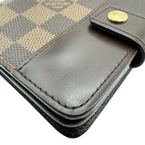 ルイ・ヴィトン LOUIS VUITTON コンパクトジップ N61668 ブラウン ダミエ レディース 二つ折り財布