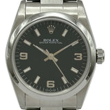 ロレックス ROLEX オイスターパーペチュアル 77080 ブラック ステンレススチール 自動巻き レディース 腕時計
