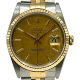 ロレックス ROLEX デイトジャスト モザイク 16233 ゴールド(モザイク) ゴールド/ステンレススチール 自動巻き メンズ 腕時計
