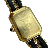 シャネル CHANEL プルミエール S H0001 ブラック ゴールドプレーテッド クオーツ レディース 腕時計