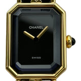 シャネル CHANEL プルミエール S H0001 ブラック ゴールドプレーテッド クオーツ レディース 腕時計