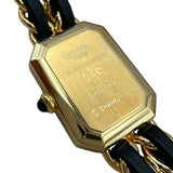 シャネル CHANEL プルミエール S H0001 ブラック ゴールドプレーテッド クオーツ レディース 腕時計