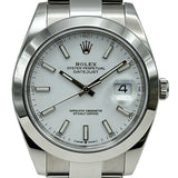 ロレックス ROLEX デイトジャスト 41 126300 ホワイト ステンレススチール 自動巻き メンズ 腕時計