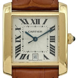 カルティエ Cartier タンク フランセーズ LM W50001R2 シルバー ゴールド 自動巻き レディース 腕時計