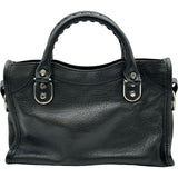 バレンシアガ BALENCIAGA クラシックメタリックエッジミニシティ 390160 ブラック レザー レディース ショルダーバッグ