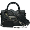 バレンシアガ BALENCIAGA クラシックメタリックエッジミニシティ 390160 ブラック レザー レディース ショルダーバッグ