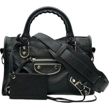 バレンシアガ BALENCIAGA クラシックメタリックエッジミニシティ 390160 ブラック レザー レディース ショルダーバッグ