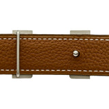 エルメス HERMES Hベルト □K刻印 ブラック シルバー金具 ボックスカーフ/トゴ レディース ベルト