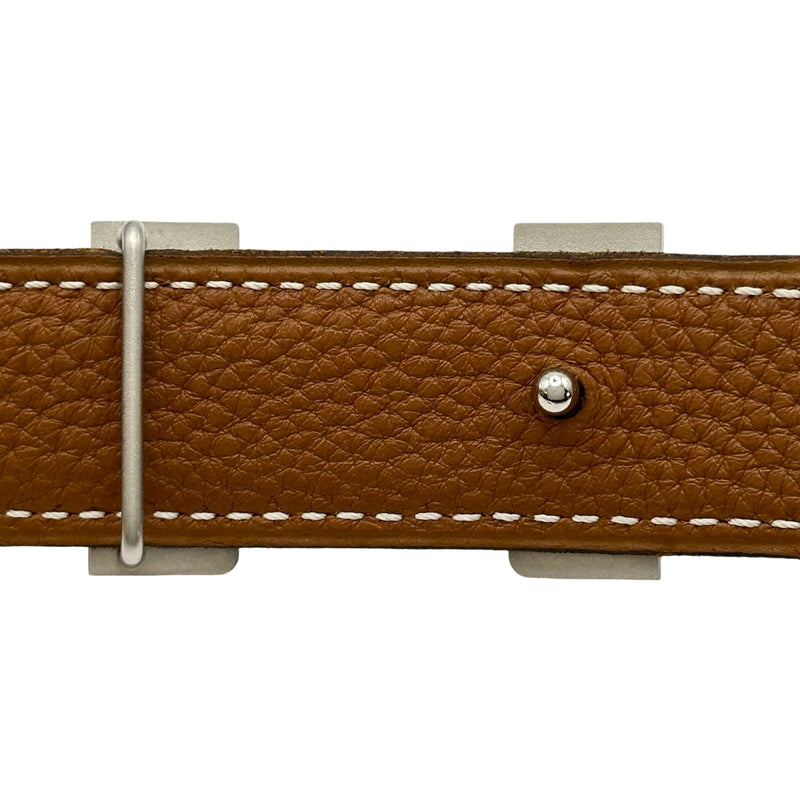 エルメス HERMES Hベルト □K刻印 ブラック シルバー金具 ボックス