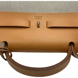 エルメス HERMES エールバッグMM ▢G刻印 ベージュ シルバー金具 トワル レディース ショルダーバッグ