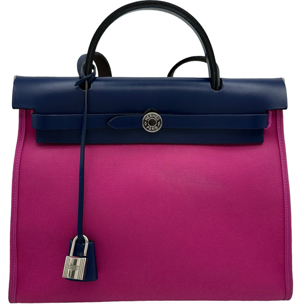 エルメス HERMES エールバッグジップPM C刻印 マグノリア/ブルー