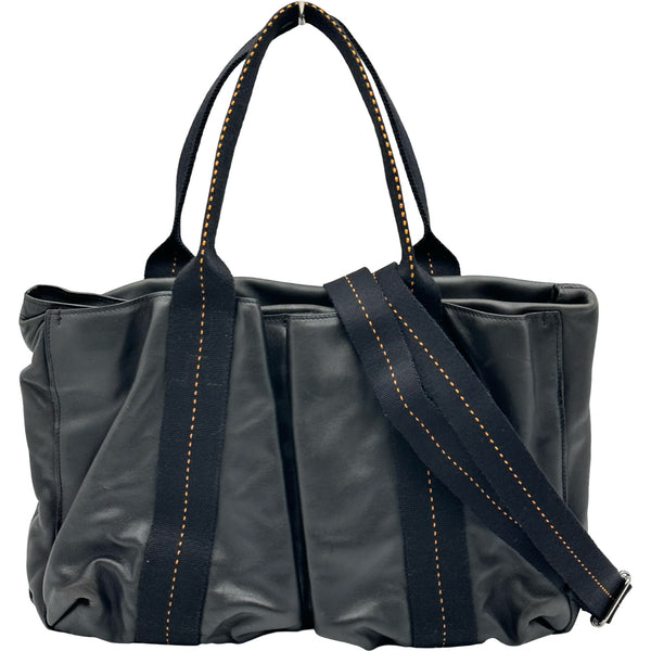 エルメス HERMES キャラバンホリゾンタルMM ブラック シルバー金具