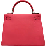 エルメス HERMES ケリー28 内縫い □Q刻印 ローズリップスティック シルバー金具 トゴ レディース ショルダーバッグ