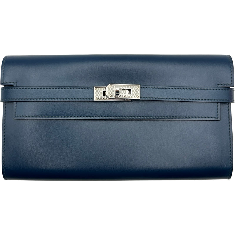 エルメス HERMES ケリーウォレット ブルードプリュス シルバー金具
