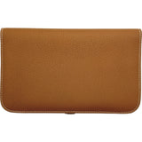 エルメス HERMES ドゴンGM W刻印 ゴールド シルバー金具 トゴ レディース 長財布