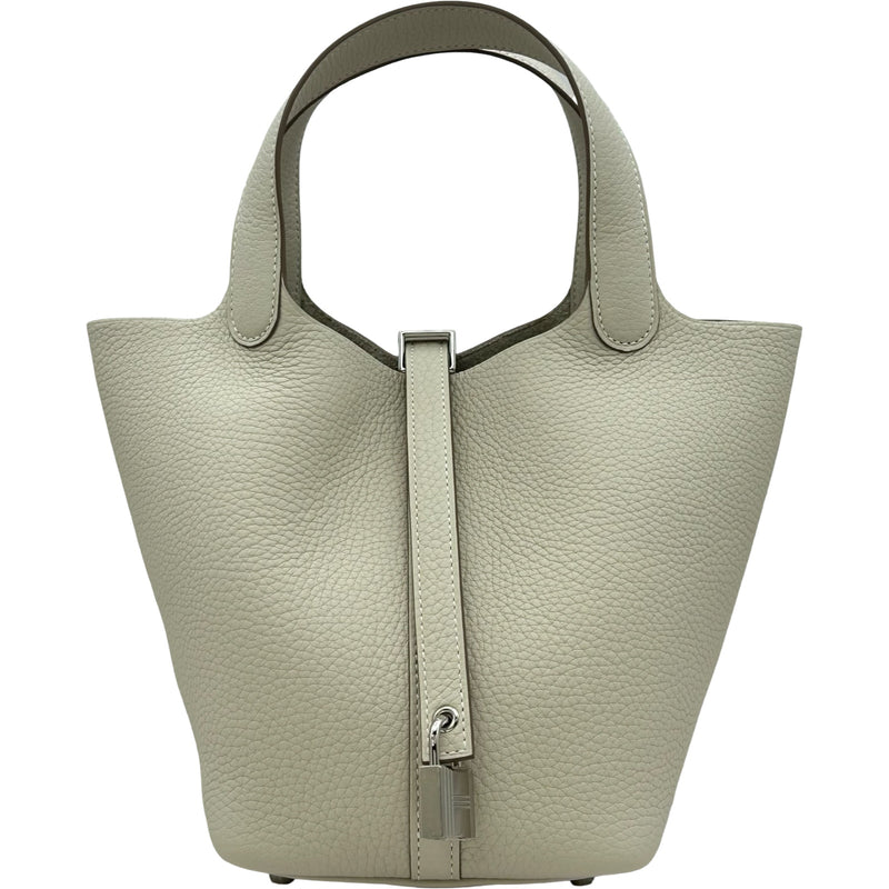 エルメス HERMES ピコタンロックPM G刻印 クレ シルバー金具 トリヨン