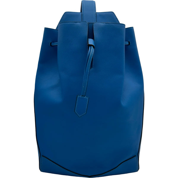 HERMES フラッシュセーラー レザー バッグ 肩掛け 美品 エルメス HERMES フラッシュセーラー D刻印 ブルーイドラ シルバー金具