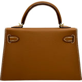 エルメス HERMES ミニケリー2 G刻印 ゴールド ゴールド金具 エプソン レディース ハンドバッグ