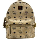 エム・シー・エム MCM ヴィセトスバックパック ミニ ベージュ レザー レディース リュック・デイパック