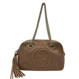 グッチ GUCCI ソーホー チェーンハンドバッグ 308983 ピンクベージュ レザー レディース ハンドバッグ