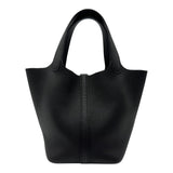 エルメス HERMES ピコタンロックPM K刻 ブラック シルバー金具 トリヨン レディース ハンドバッグ
