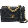 シャネル CHANEL CHANEL19バッグ AS1160 30番台 ブラック シルバー/ゴールド金具 シャイニーラムスキン レディース ショルダーバッグ