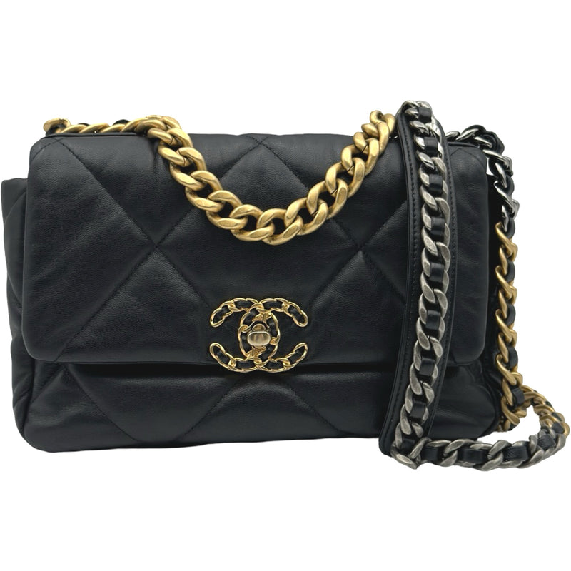 シャネル CHANEL CHANEL19バッグ AS1160 30番台 ブラック シルバー