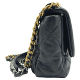シャネル CHANEL CHANEL19バッグ AS1160 30番台 ブラック シルバー/ゴールド金具 シャイニーラムスキン レディース ショルダーバッグ