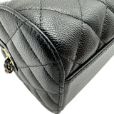 シャネル CHANEL マトラッセ ミニボストンバッグ AP4474 ブラック ゴールド金具 レディース ボストンバッグ