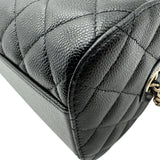シャネル CHANEL マトラッセ ミニボストンバッグ AP4474 ブラック ゴールド金具 レディース ボストンバッグ