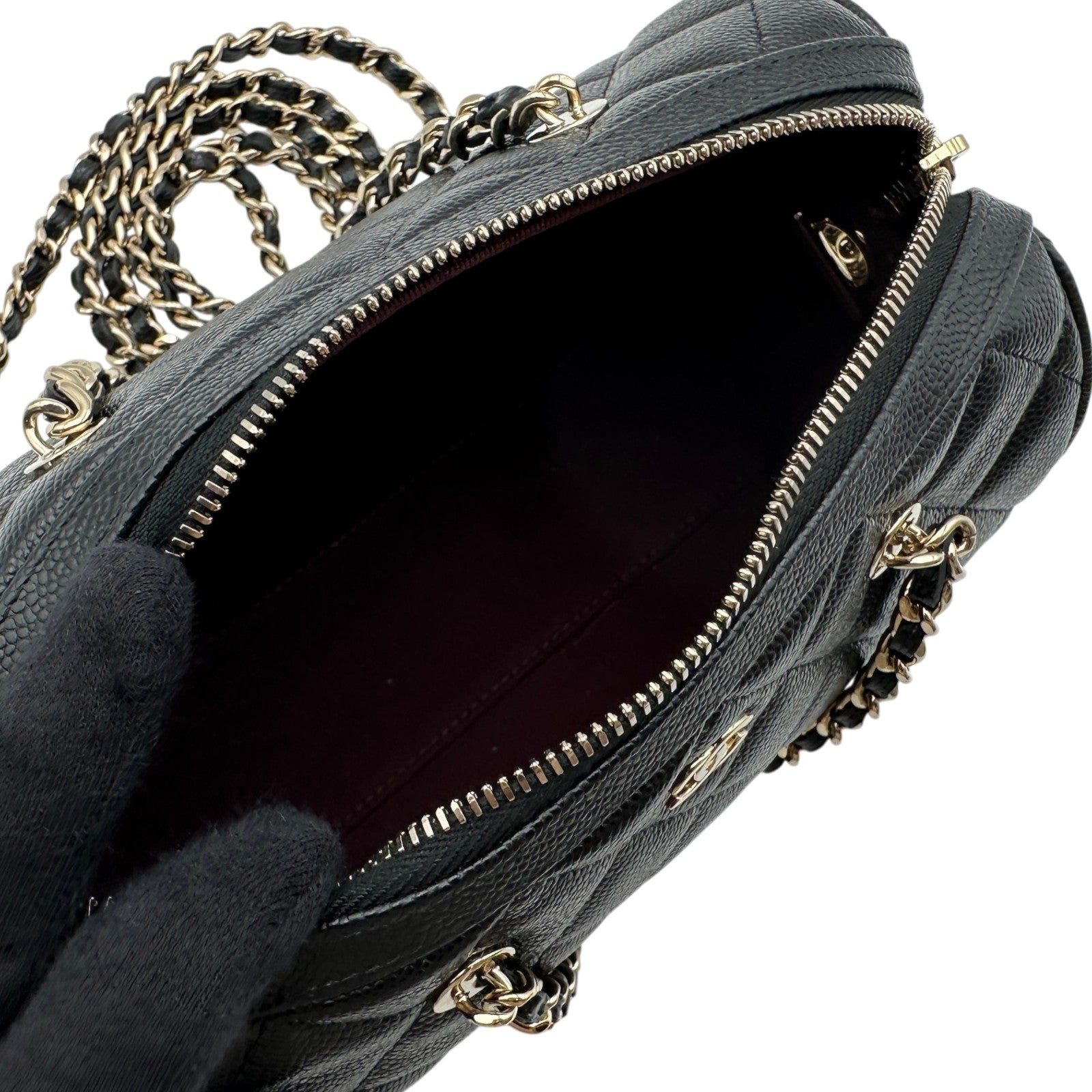 シャネル CHANEL マトラッセ ミニボストンバッグ AP4474 ブラック