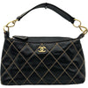 シャネル CHANEL ワイルドステッチ ハンドバッグ A20663 7番台 ブラック ゴールド金具 カーフ レディース