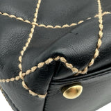 シャネル CHANEL ワイルドステッチ ハンドバッグ A20663 7番台 ブラック ゴールド金具 カーフ レディース
