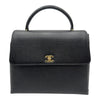シャネル CHANEL トップハンドルバッグ A12397 5番台 ブラック ゴールド金具 キャビアスキン レディース ハンドバッグ