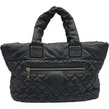 シャネル CHANEL コココクーン トートMM A48611 15番台 ブラック ナイロン レディース