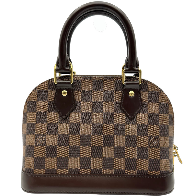 LOUIS VUITTON ダークブラウン ハンドバッグ ルイ・ヴィトン LOUIS VUITTON アルマBB N41221 ブラウン ダミエ