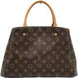 ルイ・ヴィトン LOUIS VUITTON モンテーニュ MM M41056 ブラウン モノグラムキャンバス レディース ショルダーバッグ