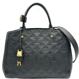 ルイ・ヴィトン LOUIS VUITTON モンテーニュMM M41048 ノワール モノグラム・アンプラント レディース ハンドバッグ