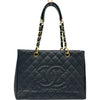 シャネル CHANEL GST A50995 17番台 ブラック/ゴールド金具 キャビアスキン レディース トートバッグ