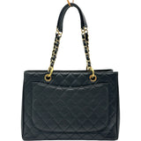 シャネル CHANEL GST A50995 17番台 ブラック/ゴールド金具 キャビアスキン レディース トートバッグ