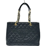 シャネル CHANEL GST A50995 17番台 ブラック ゴールド金具 キャビアスキン レディース トートバッグ