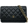 シャネル CHANEL マトラッセチェーンウォレット AP0250 ブラック ゴールド金具 キャビアスキン レディース ショルダーバッグ